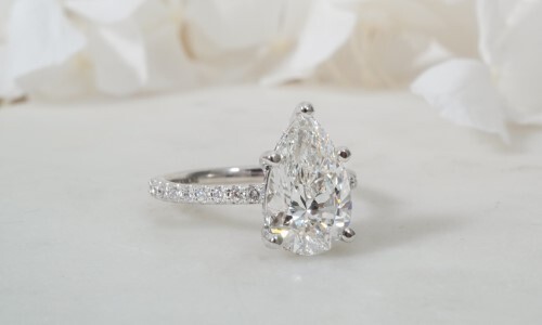 Pear Shaped Diamond in Platinum