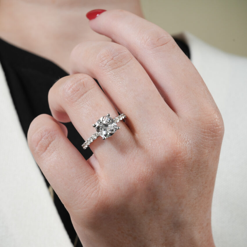 engagement band with diamonds lifestyle