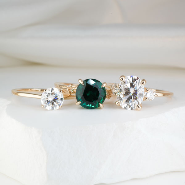 do amore engagement ring round moissanite