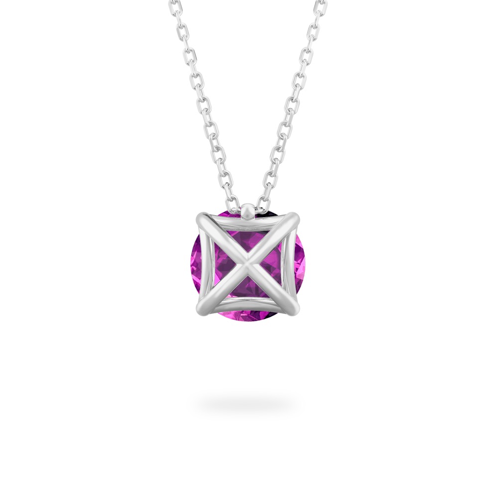 February Birthstone Necklace Purple Sapphire Ripple Do Amore