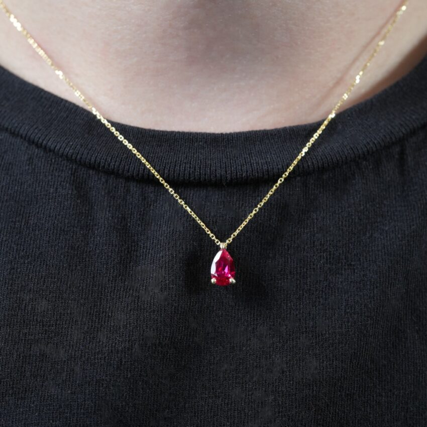 ruby necklace in lifestyle