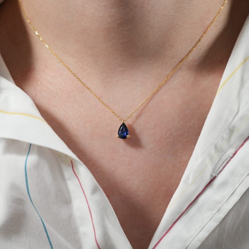 sapphire necklace in lifestyle