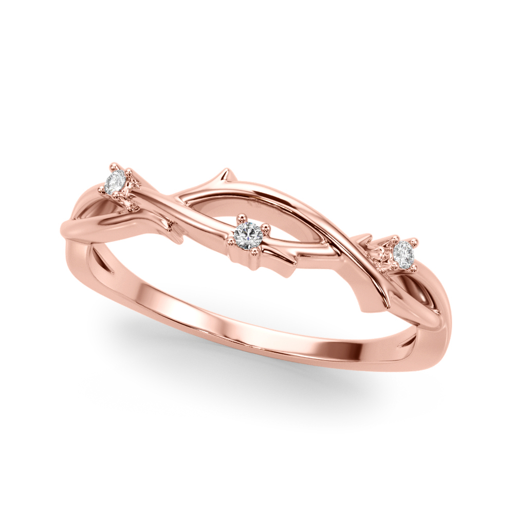 thorn wedding band in rose gold