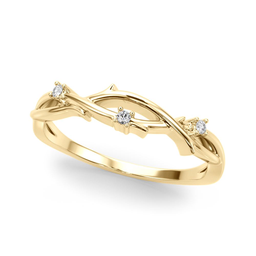 thorn wedding band in yellow gold