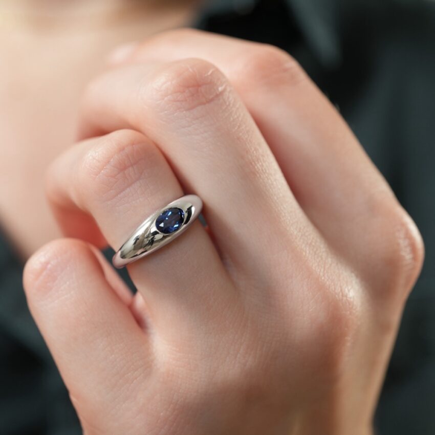sapphire dome ring lifestyle