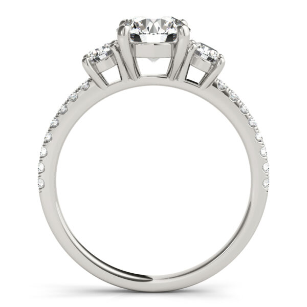 Three-Stone with Pavé Band