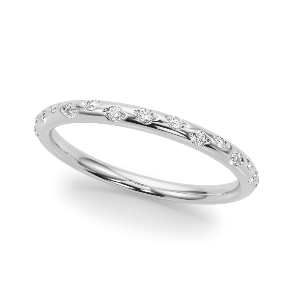 burnished diamond ring platinum