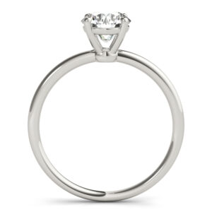 10k White Gold Open Heart Claddagh Promise Ring With CZ Solitaire - Friendship & Engagement Ring - View #8