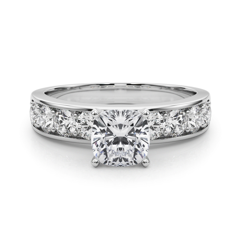 cushion cut diamond channel setting engagement ring palladium cushion cut diamond channel setting engagement ring palladium