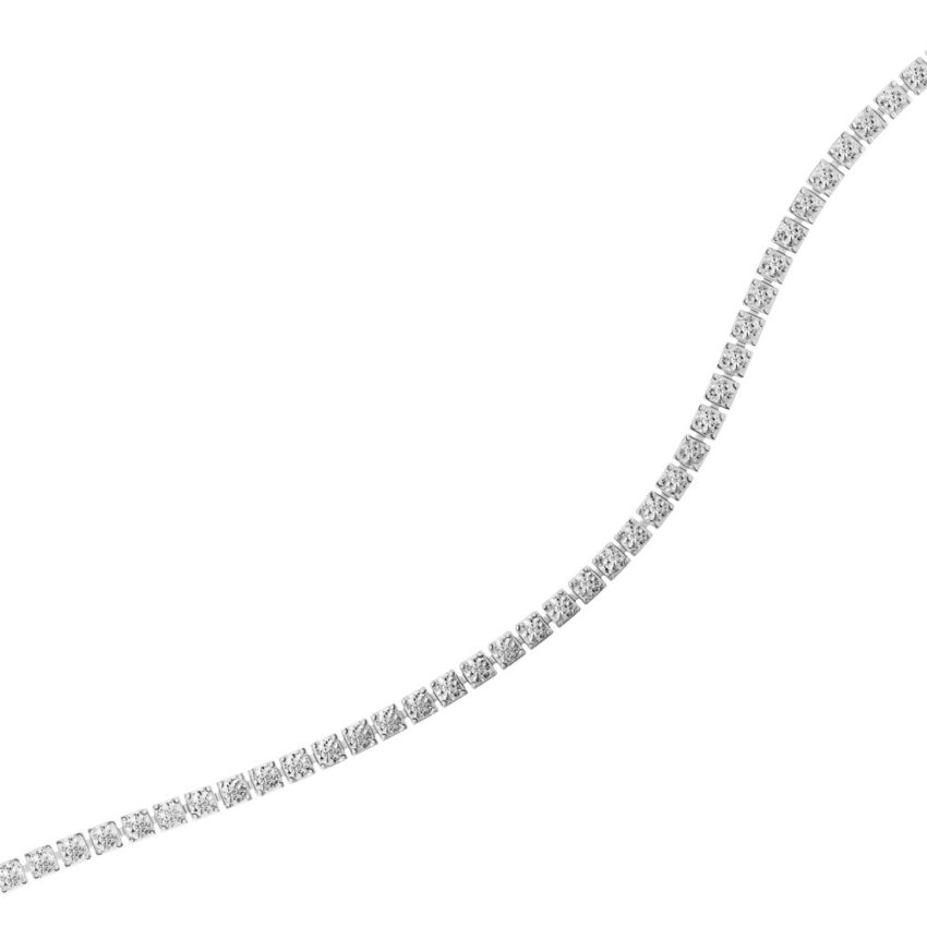 Shop Chevron White Gold Diamond Tennis Bracelet | Carbon & Hyde