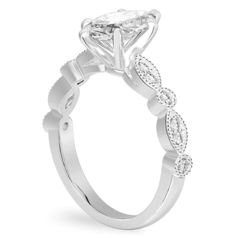 marquise cut diamond pandora engagement ring platinum angle