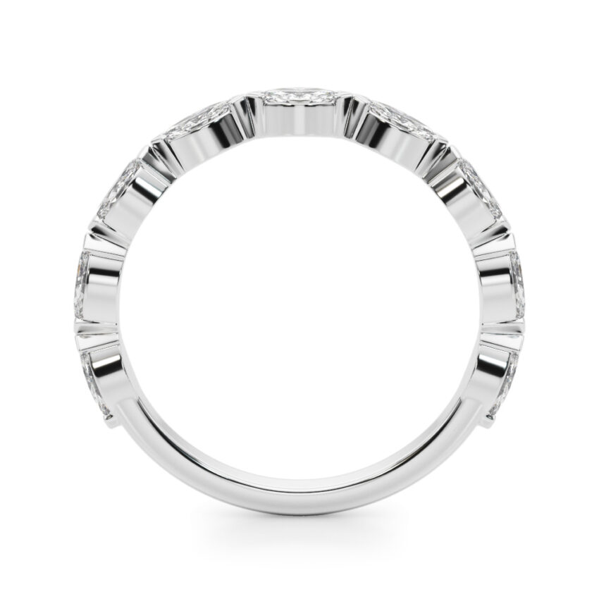 marquise diamond wedding band white gold angle