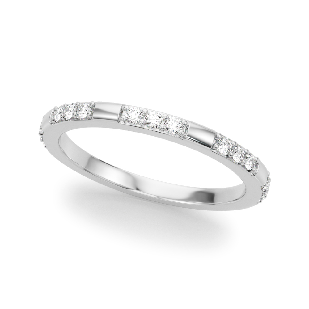 modern pave wedding band platinum