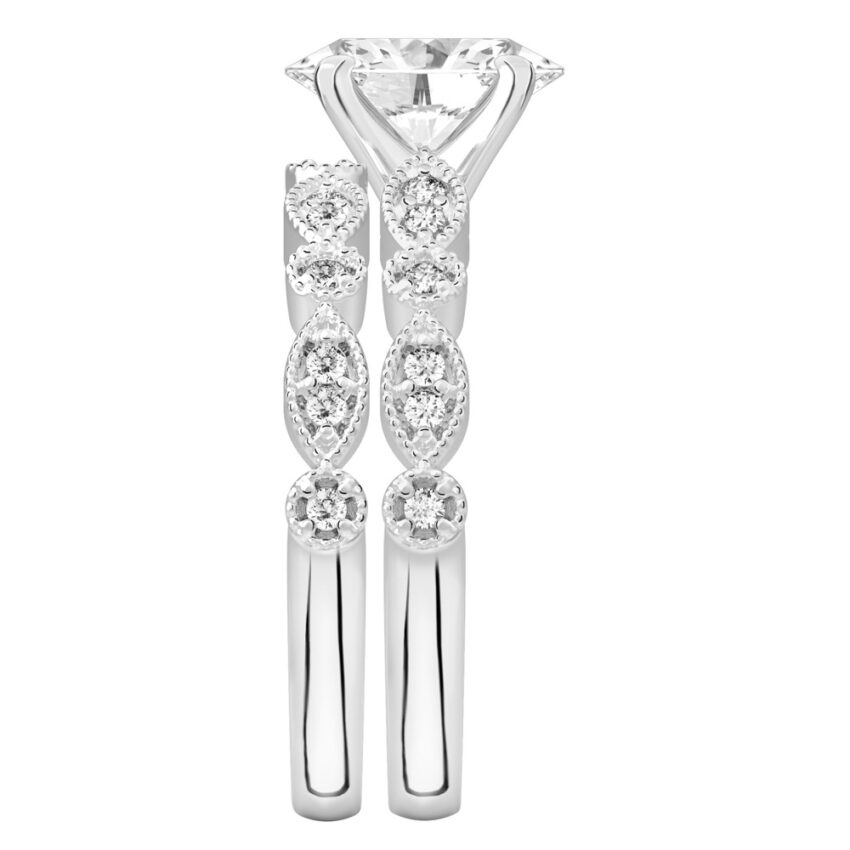 oval shape diamond pandora engagement ring set platinum side