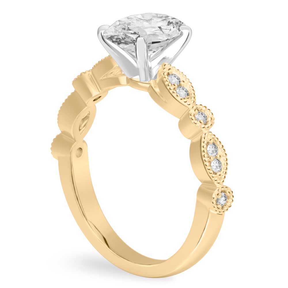 oval shape diamond pandora engagement ring yellow gold angle