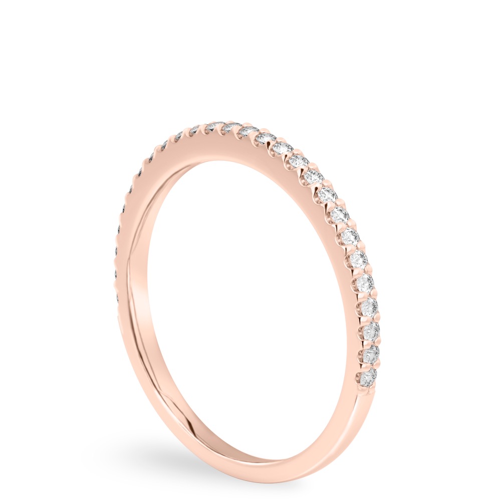 dainty wedding ring rose gold angle