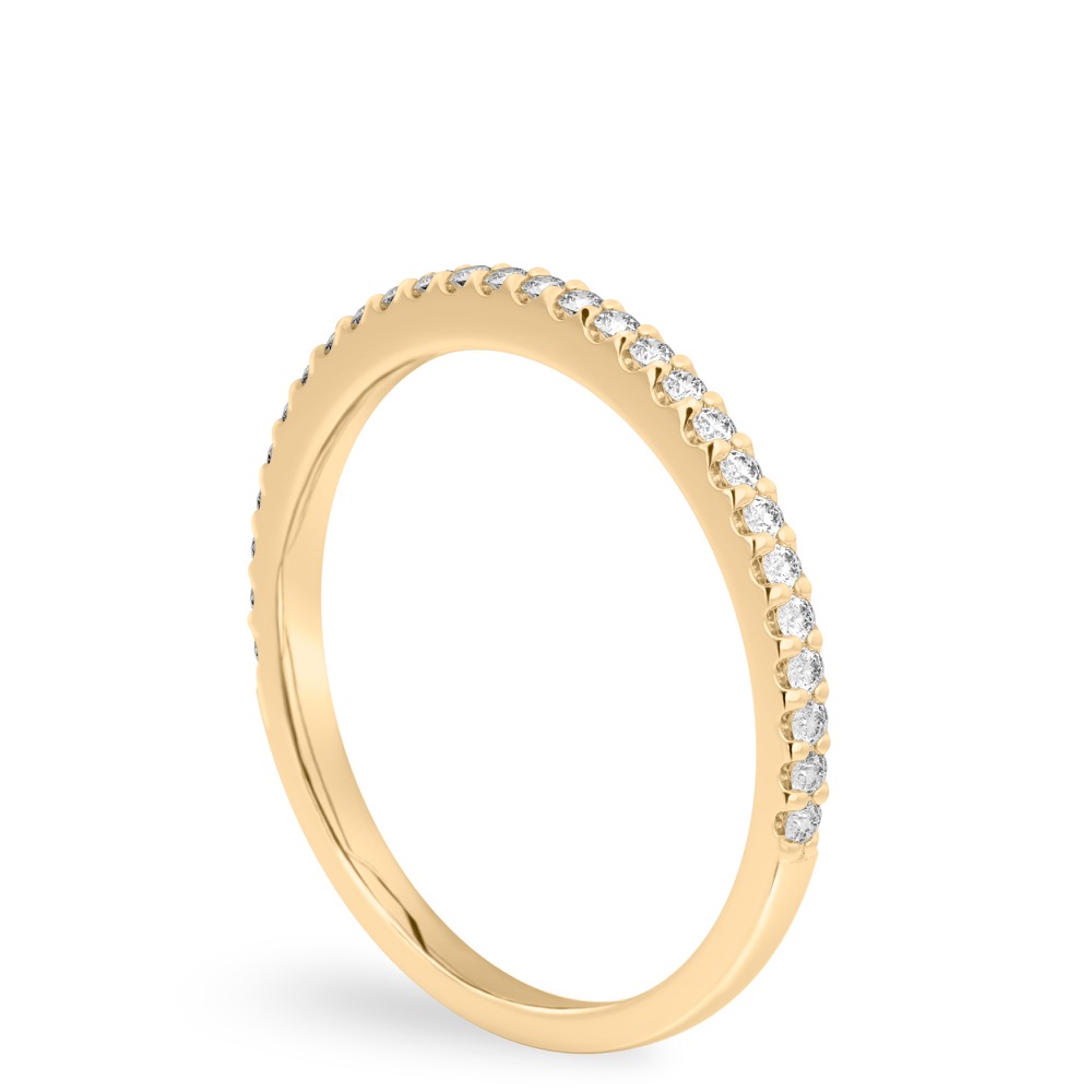 dainty wedding ring yellow gold angle