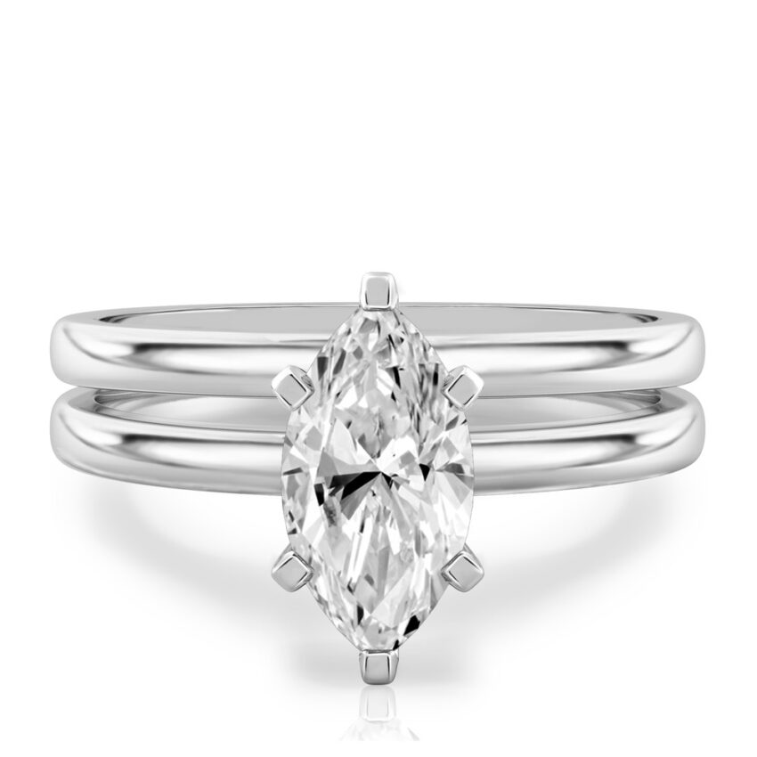 marquise cut diamond classic solitaire engagement ring set platinum