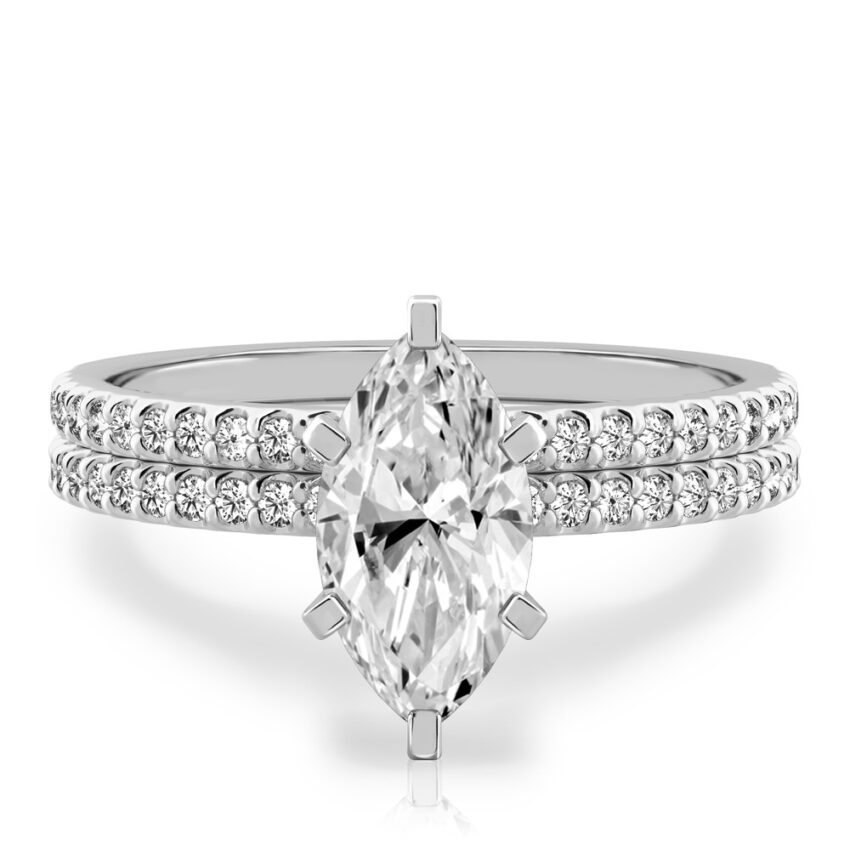 marquise cut diamond dainty engagement ring set platinum