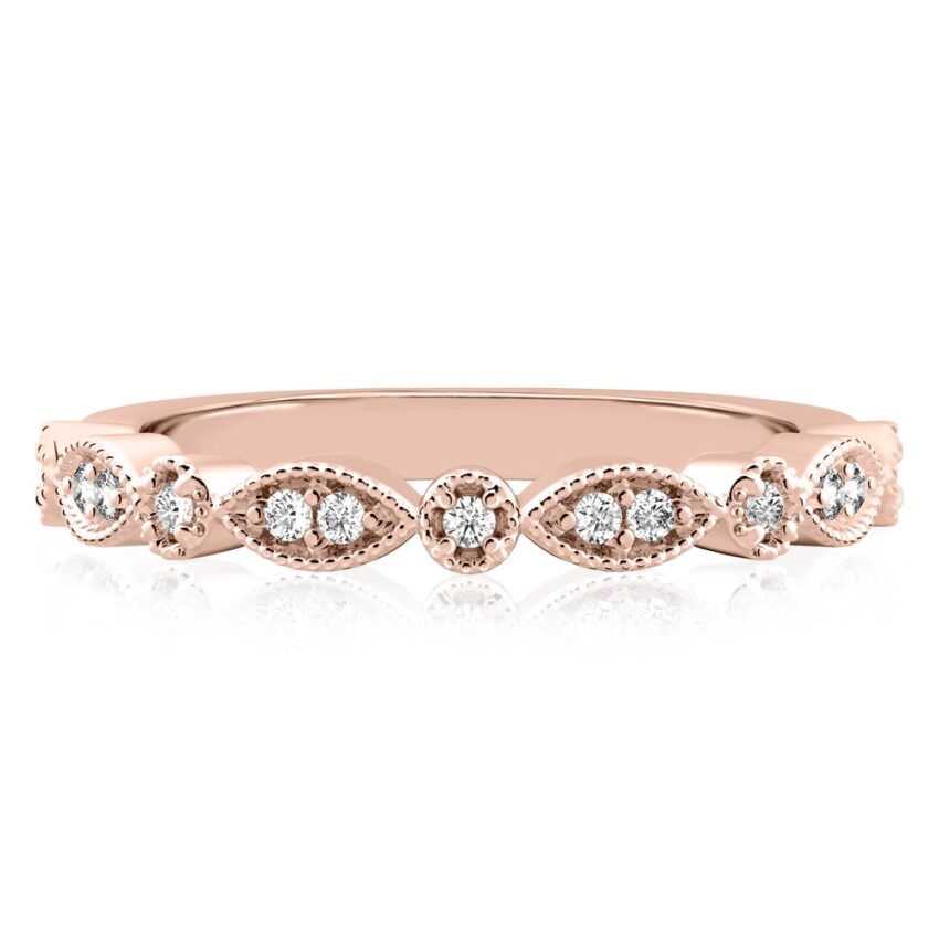 pandora wedding band in rose gold