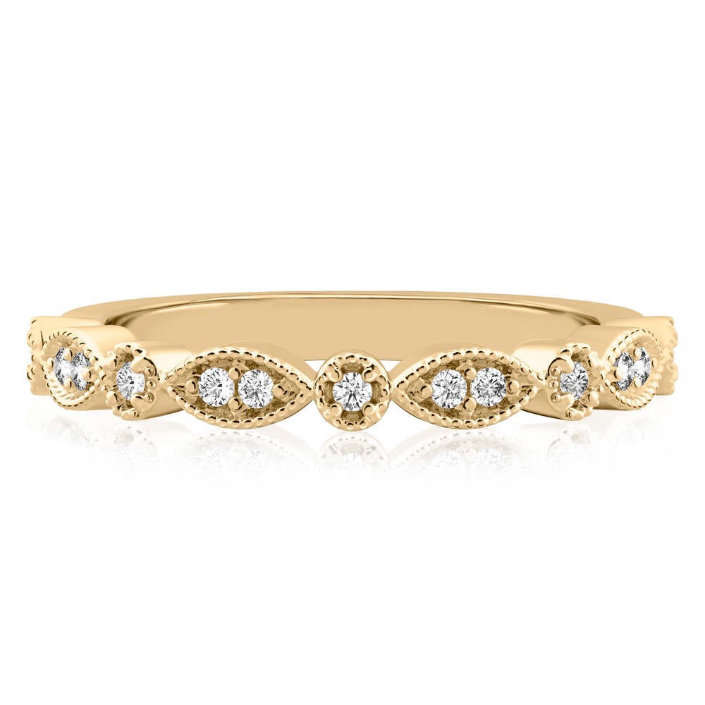 pandora wedding band in yellow gold
