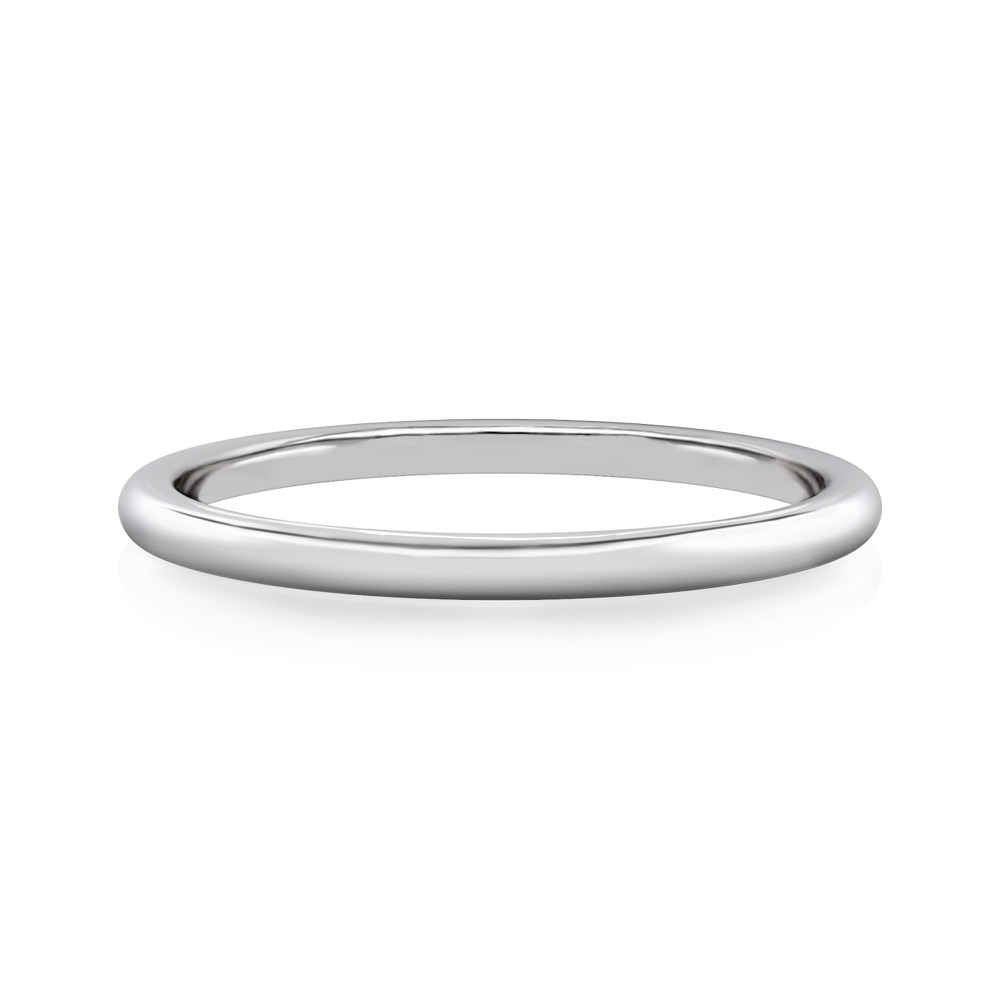 simple wedding band in palladium