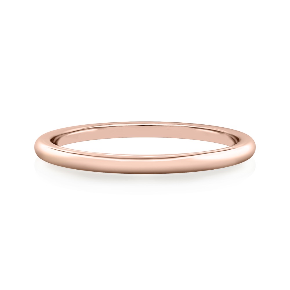 simple wedding band in rose gold