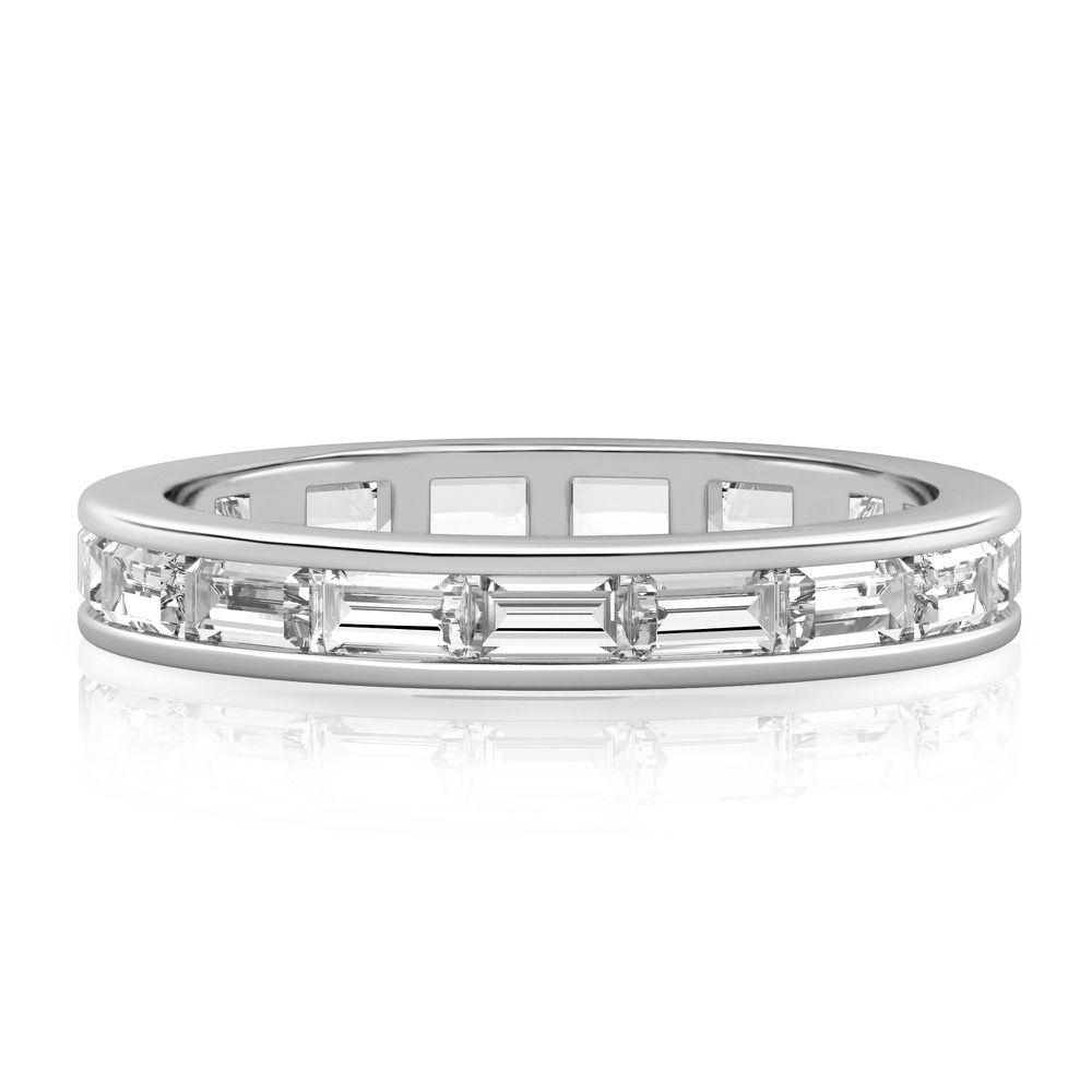 baguette eternity band palladium