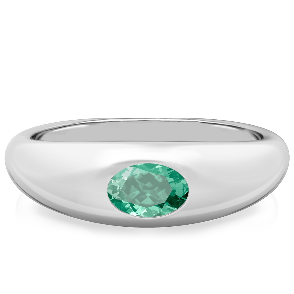 oval shape august birthstone dome ring platinum