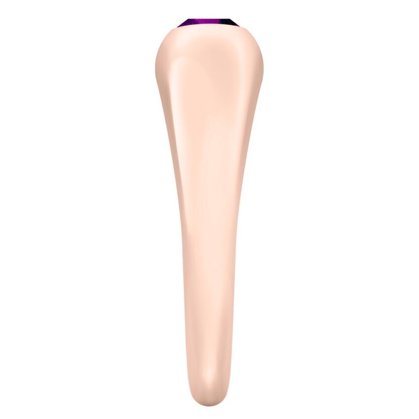 Side view of oval shape february birthstone dome ring rose gold