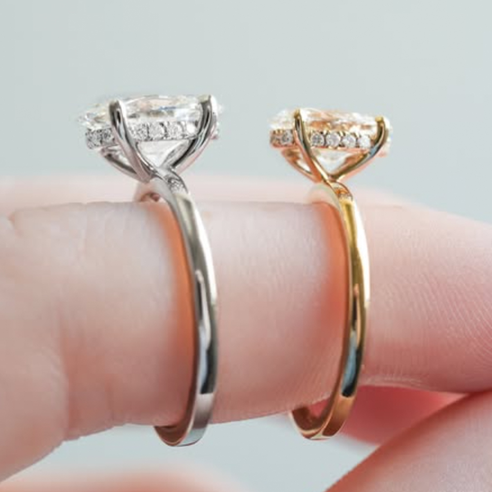 do amore seamless hidden halo engagement ring comparison classic hidden halo instagram on hand