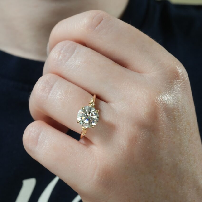 nature inspired engagement ring in lifestyle
