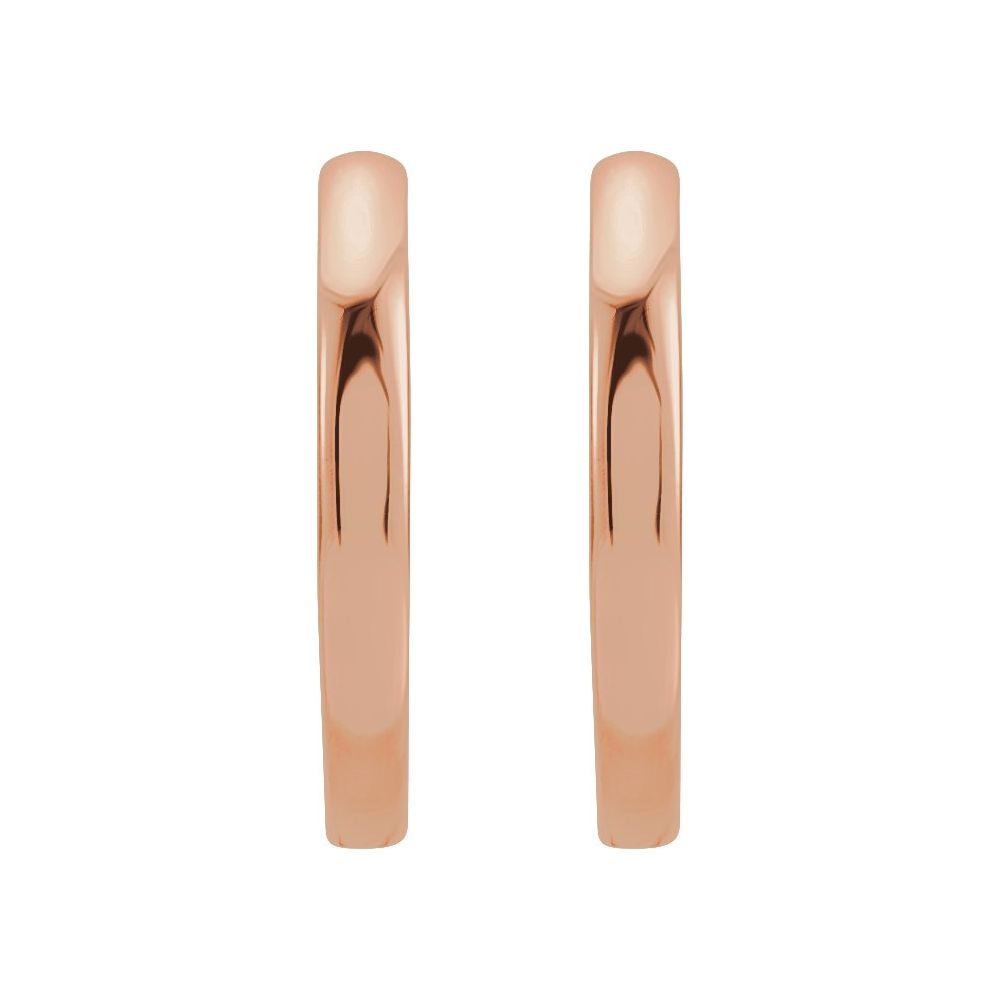 huggie earrings rose gold