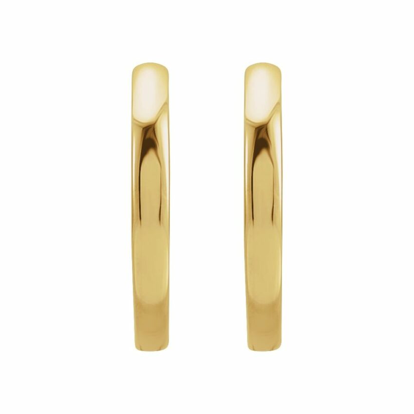 huggie earrings yellow gold