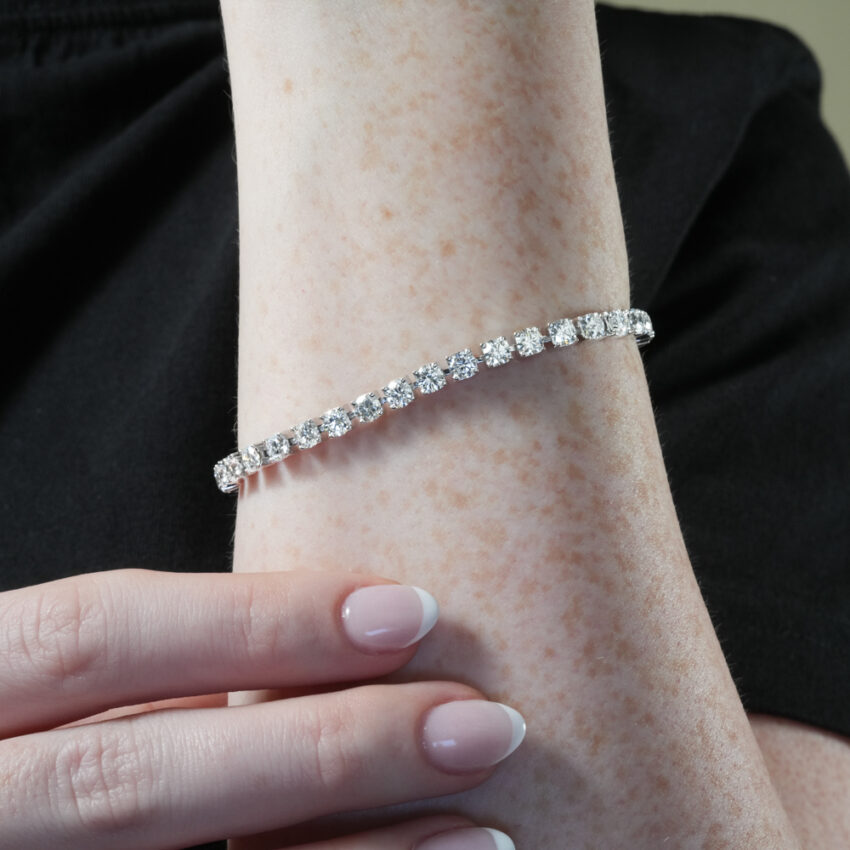 7.0 cttw lab diamond tennis bracelet lifestyle