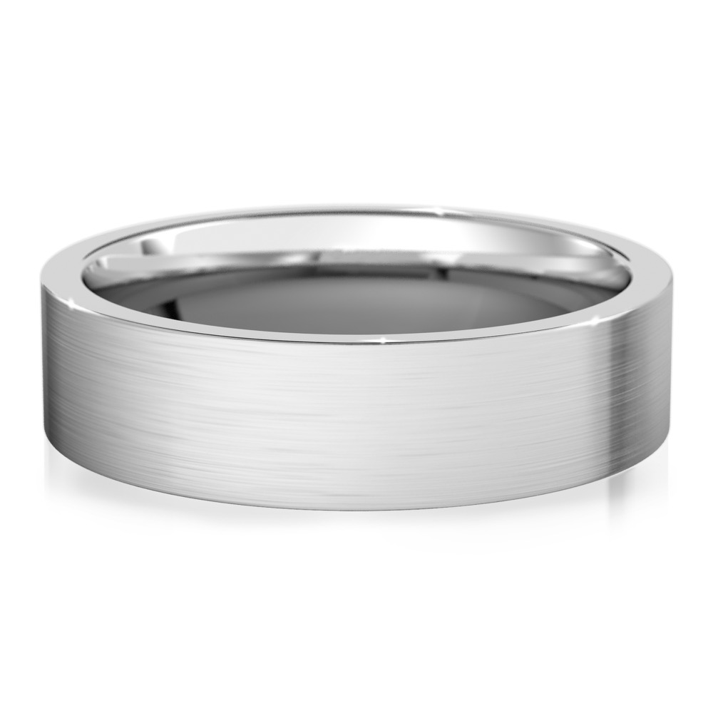 flat matte band platinum