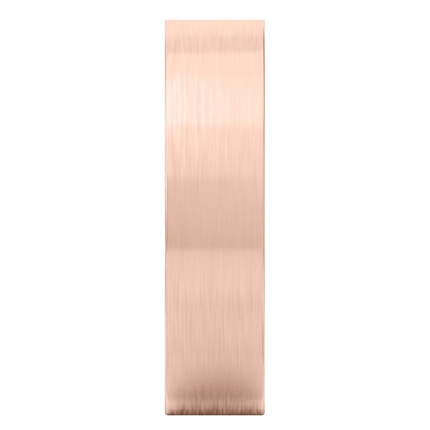 Side view of flat matte band rose gold