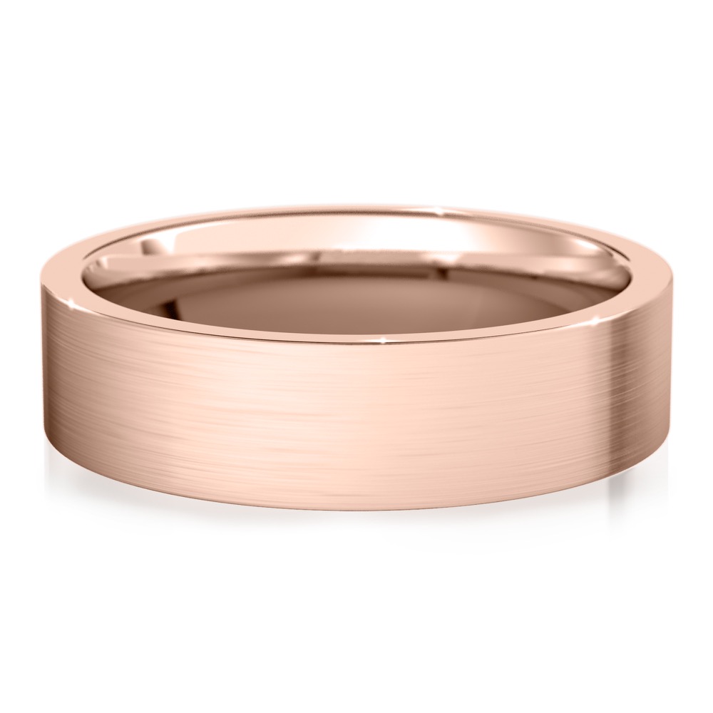flat matte band rose gold