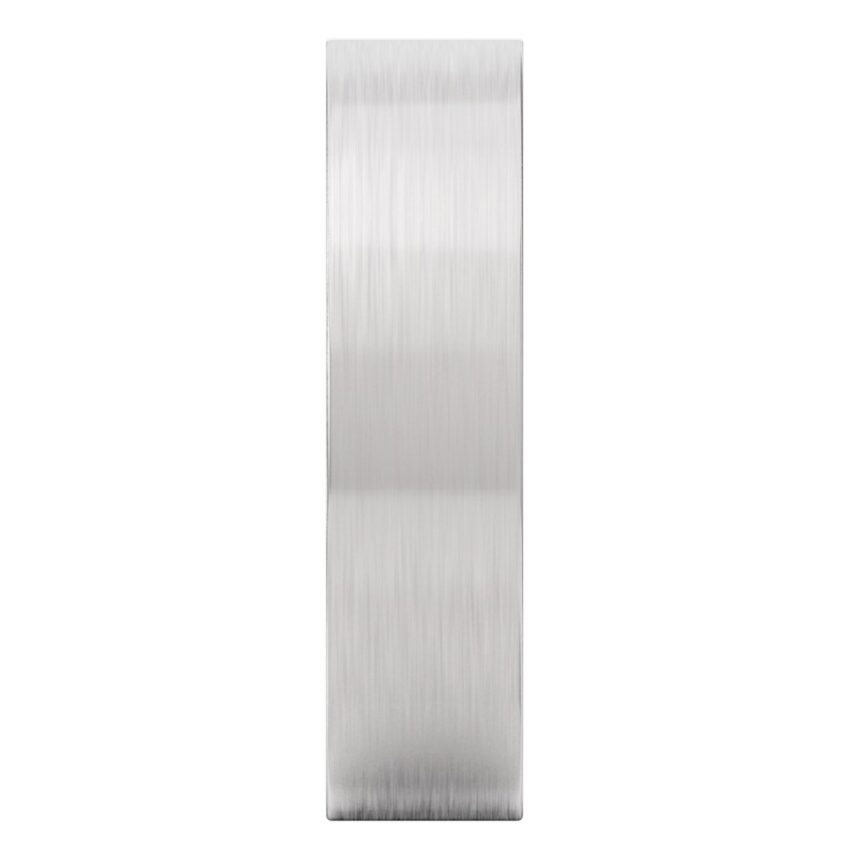 Side view of flat matte band white gold