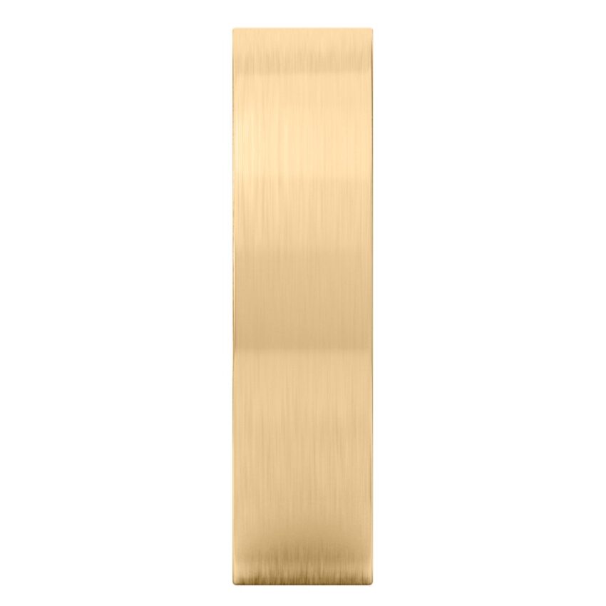 Side view of flat matte band yellow gold