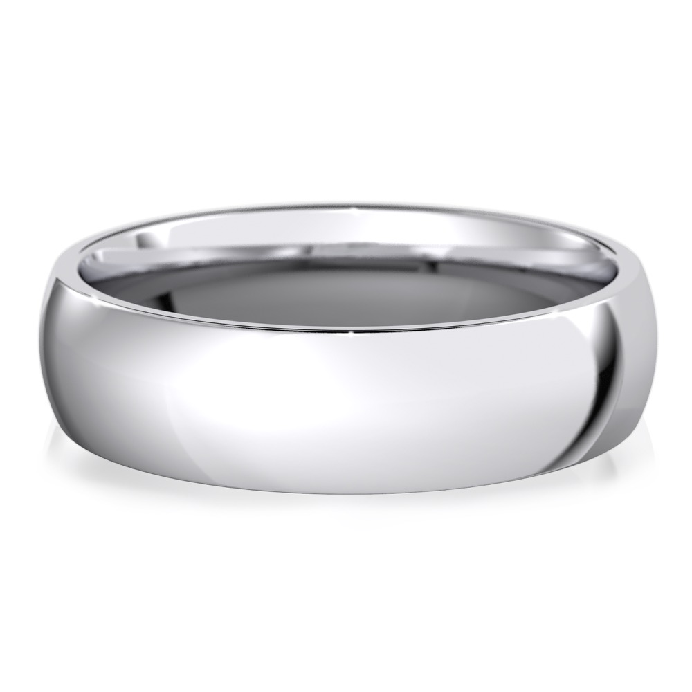 mens comfort fit wedding band in palladium