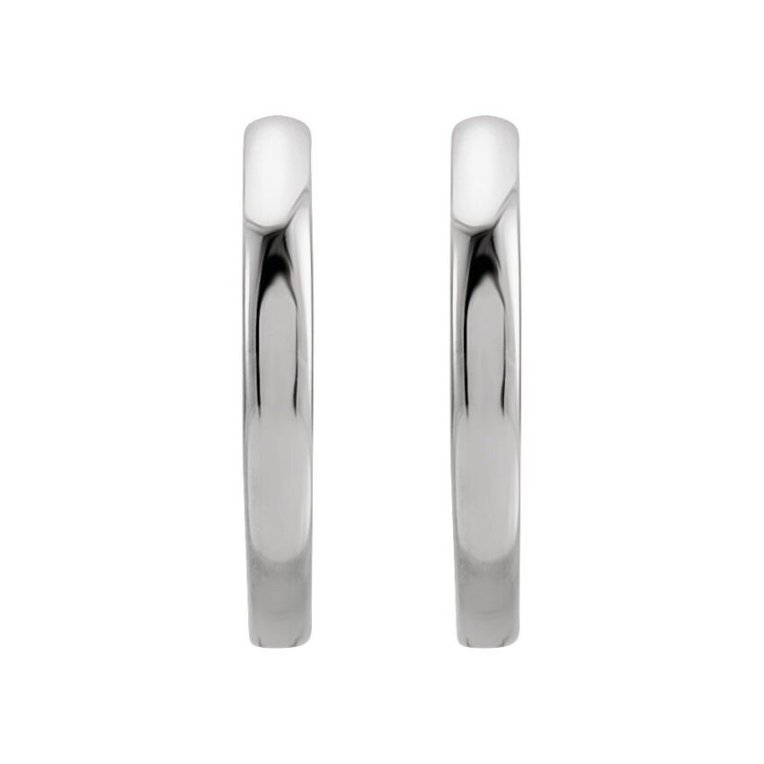 huggie earrings platinum