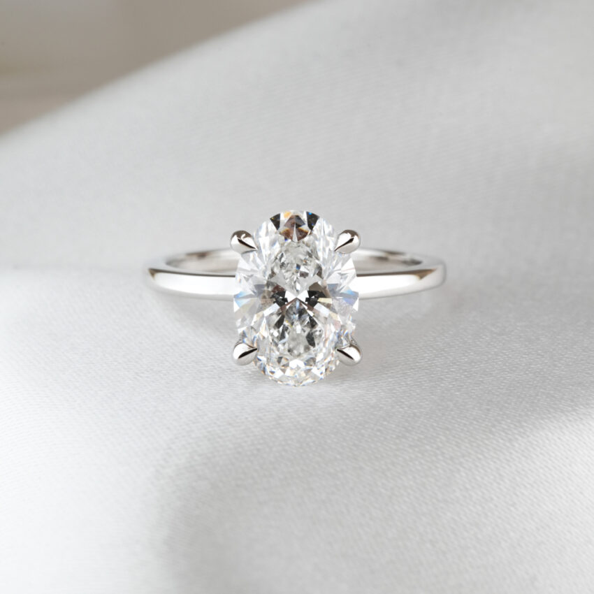 2.0 carat ultra low hidden halo engagement ring in_platinum_lifestyle_front