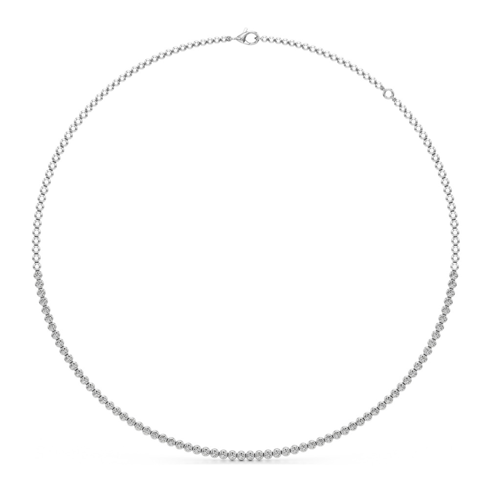 floating lab grown diamond tennis necklace platinum front floating lab grown diamond tennis necklace platinum front