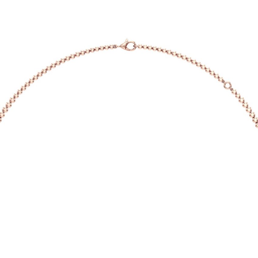 floating lab grown diamond tennis necklace rose gold side