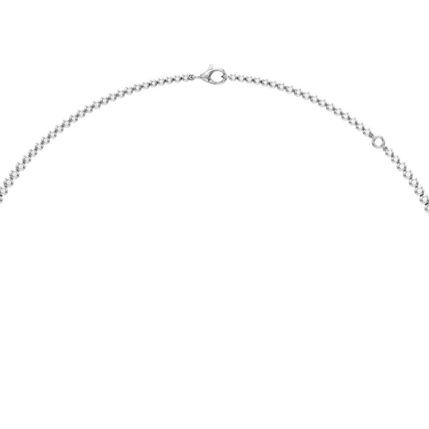 floating lab grown diamond tennis necklace white gold side