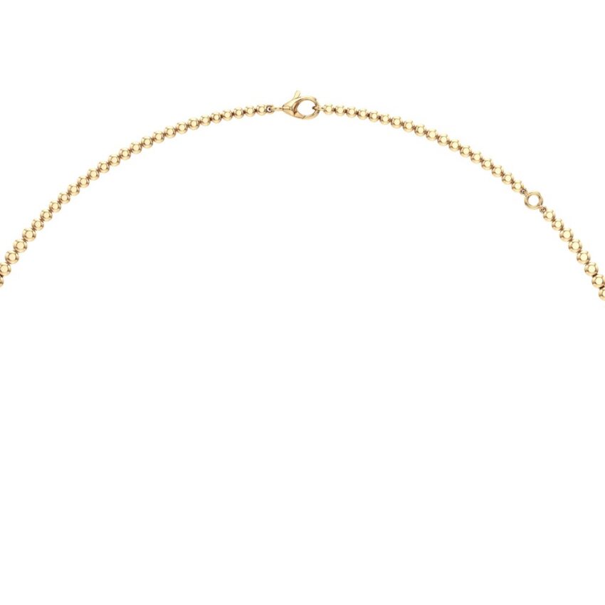 floating lab grown diamond tennis necklace yellow gold side