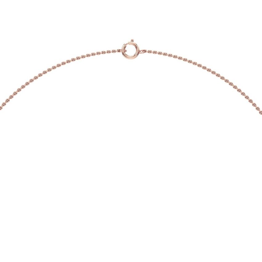 v collar lab grown diamond tennis necklace rose gold side