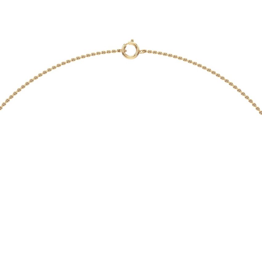 v collar lab grown diamond tennis necklace yellow gold side