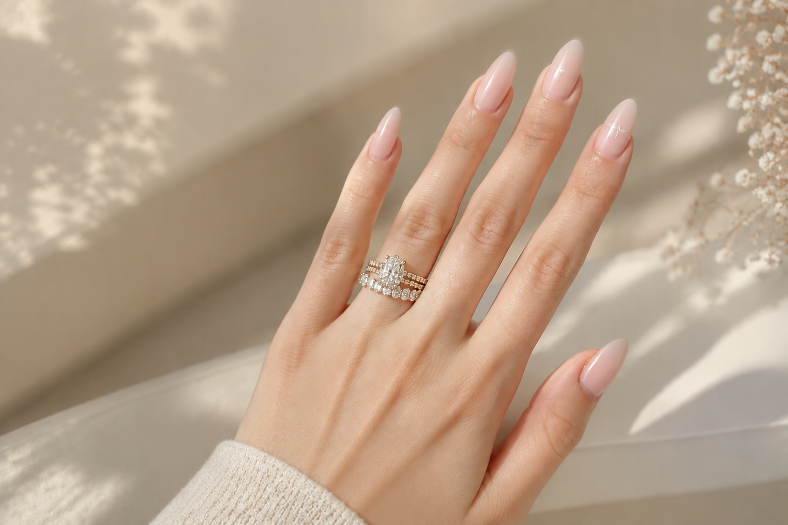 The best engagement rings for long fingers shown in balanced shapes, bands, and settings